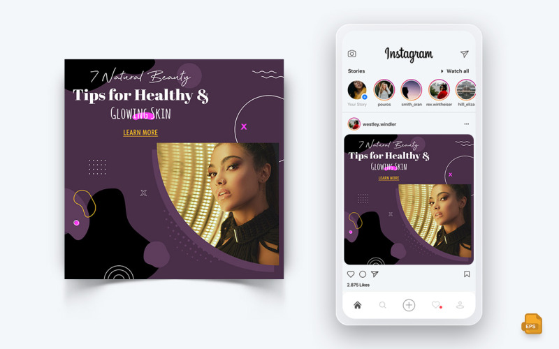 Skönhetssalong och Spa Social Media Instagram Post Design-24