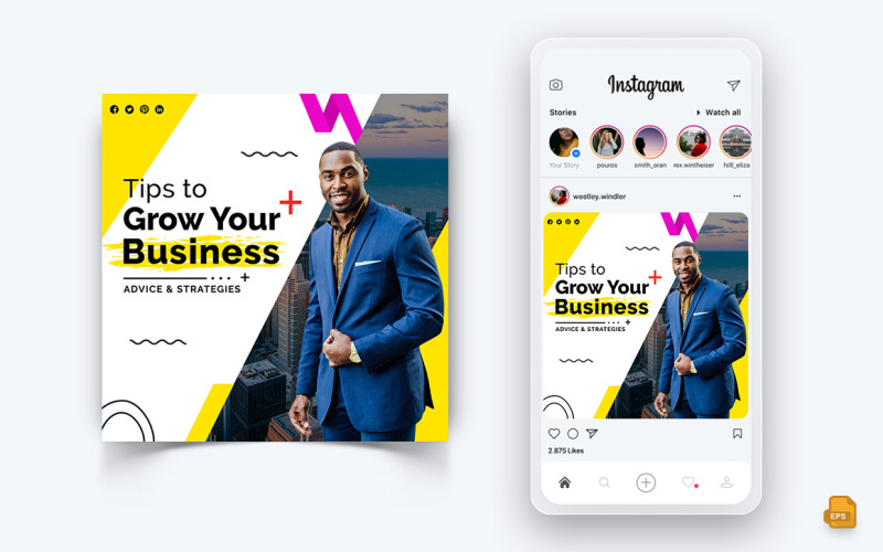 Agencia de negocios Servicio corporativo Redes sociales Instagram Post Design-58