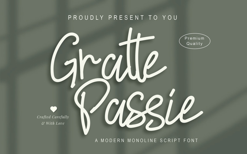 Gratte Passie - современные рукописные шрифты