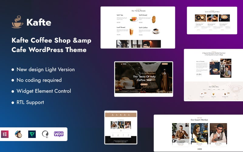Kafte - Tema WordPress de cafeteria e café