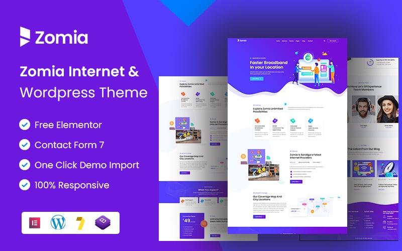 Zomia - Tema de WordPress para empresas de ISP y banda ancha.