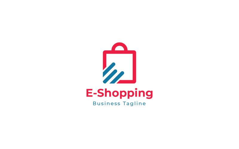 E-Brief-Shopping-Logo-Design-Vorlage