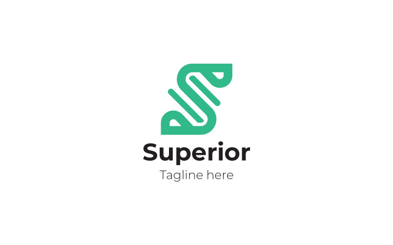S-Buchstabe Superior-Logo-Design-Vorlage