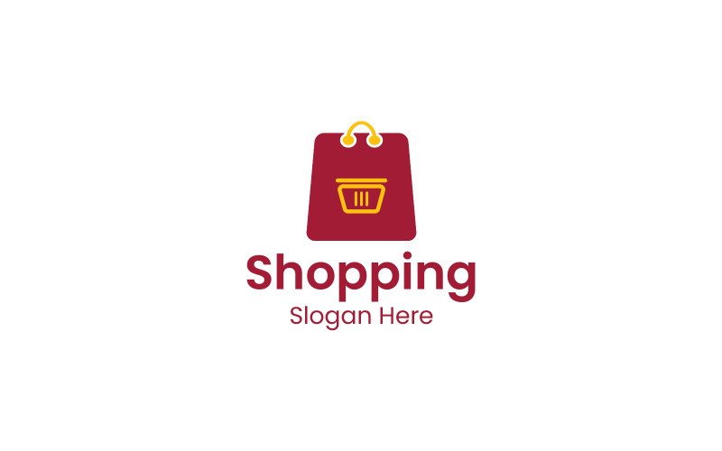 Shopping logotyp vektor designmall