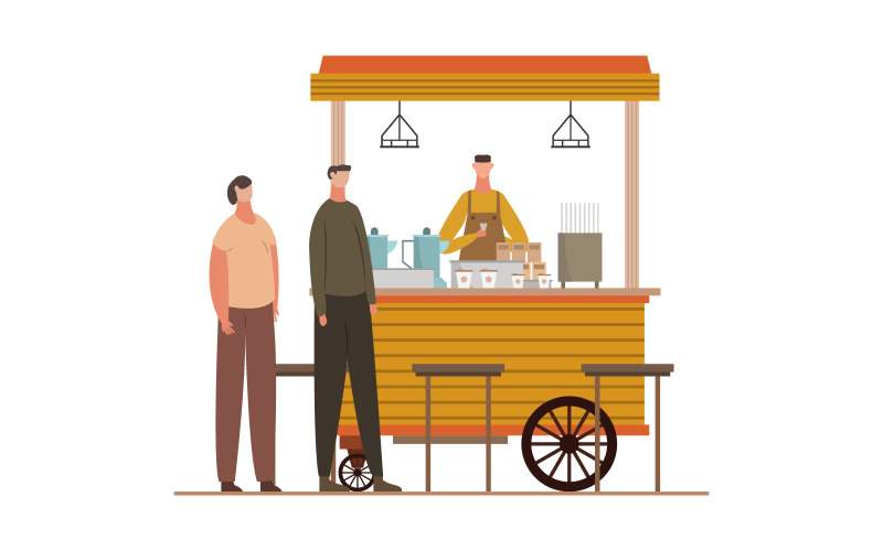 Straatdrank geïllustreerd in vector op background