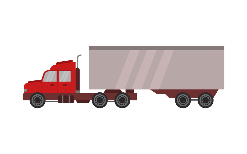 Caminhão ilustrado em vetor em um fundo