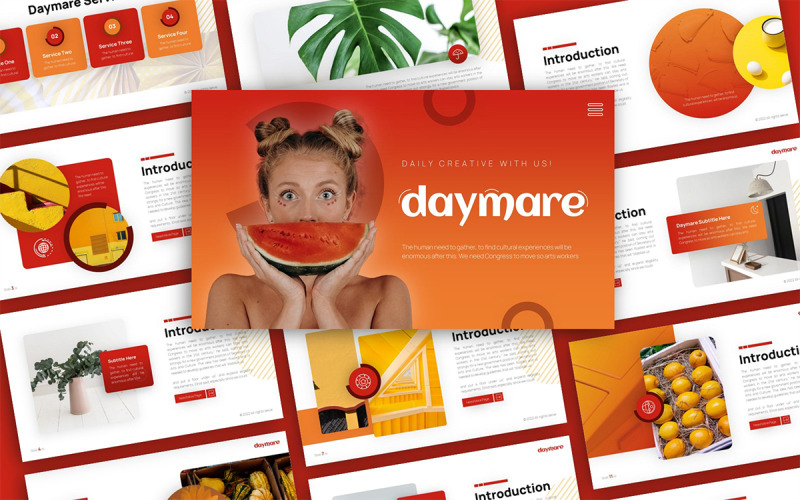 Daymare Креативна багатоцільова презентація Шаблон PowerPoint