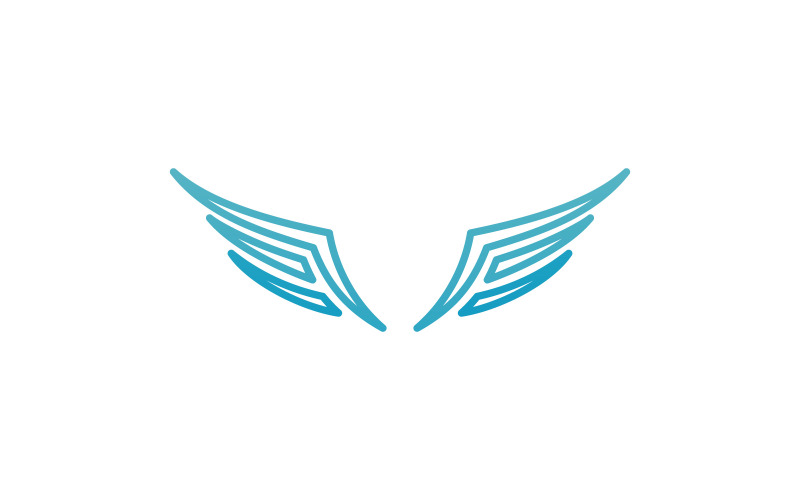 Modèle de conception de logo vectoriel d'aile d'oiseau V19