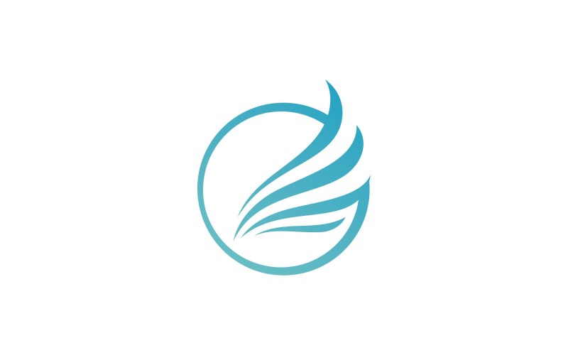 Modèle de conception de logo vectoriel d'aile d'oiseau V20