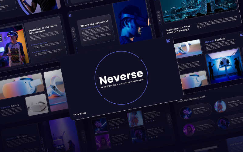 Neverse - Sanal Gerçeklik ve Metaverse PowerPoint Şablonu