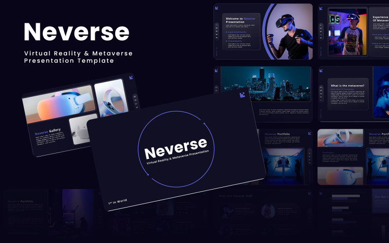 Neverse — wirtualna rzeczywistość i szablon prezentacji Google Metaverse