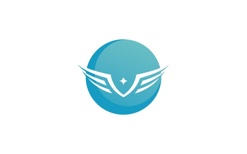 鸟翼矢量标志设计模板 V17