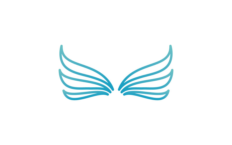 Plantilla de diseño de logotipo vectorial de ala de pájaro V11