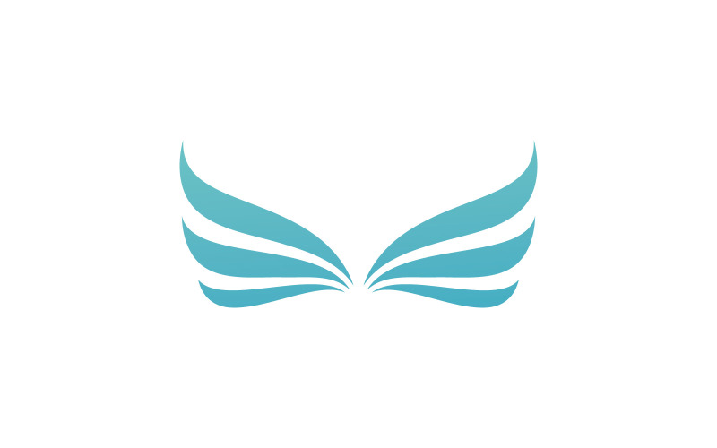 Plantilla de diseño de logotipo vectorial de ala de pájaro V2