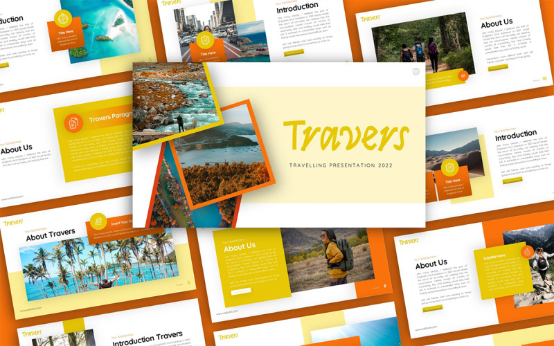 Travers Çok Amaçlı Seyahat PowerPoint Sunum Şablonu