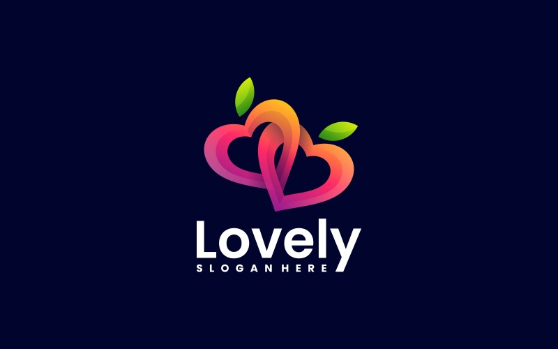 Diseño de logotipo colorido degradado encantador