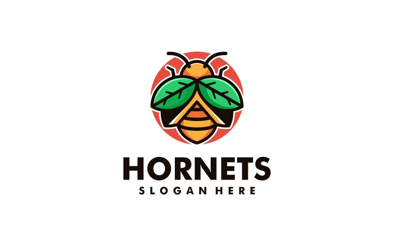 Logo jednoduchého maskota Hornet