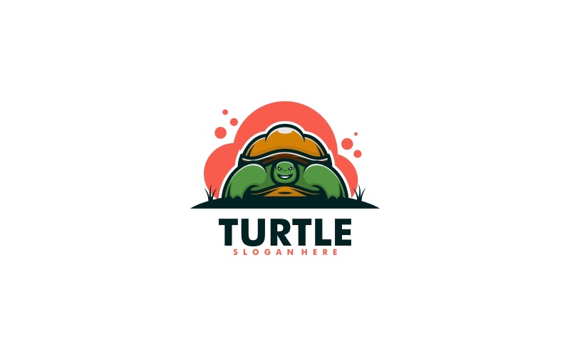 Szablon logo maskotki żółwia