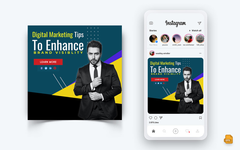 Agencja marketingu cyfrowego Social Media Instagram Post Design-07