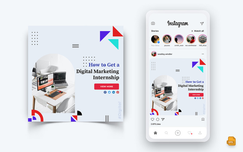 Digital Marketing Agency Sociala medier Instagram Post Design-12