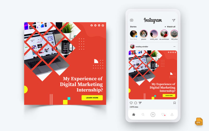 Digital Marketing Agency Sociala medier Instagram Post Design-18