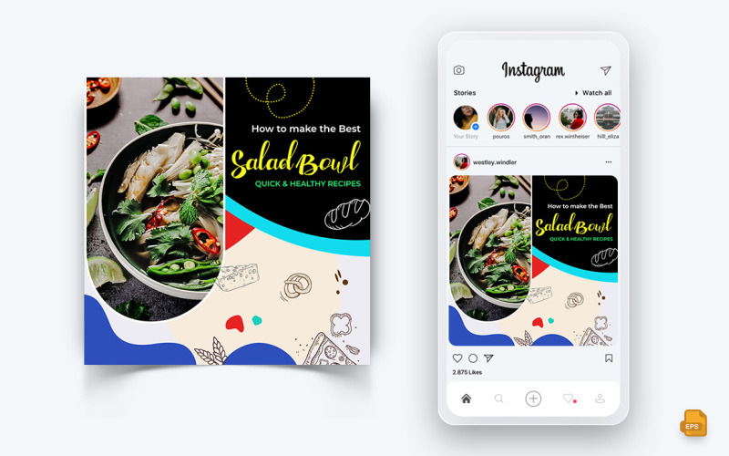 Ételek és éttermek Kedvezmények Szolgáltatás Közösségi média Instagram Post Design-27