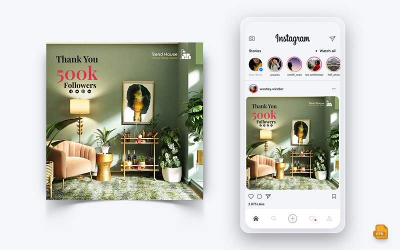 Design d'intérieur et mobilier Réseaux sociaux Instagram Post Design-47