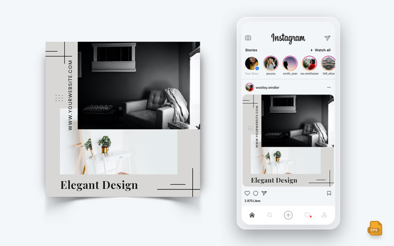 Innenarchitektur und Möbel Social Media Instagram Post Design-03