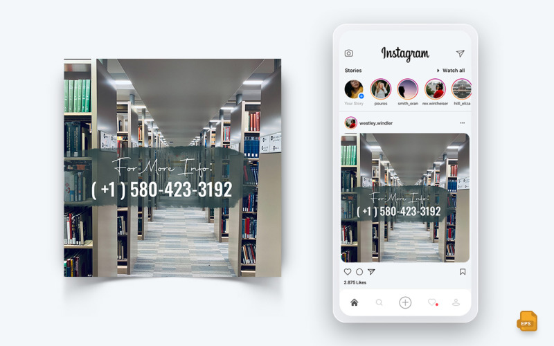 Día Nacional del Bibliotecario Social Media Instagram Post Design-18