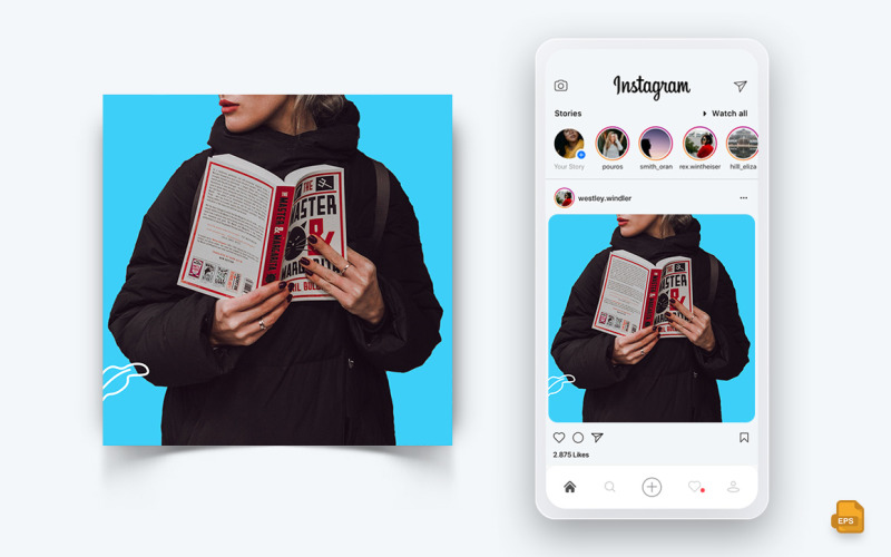 Nationale Bibliothecaris Dag Social Media Instagram Post Design-17