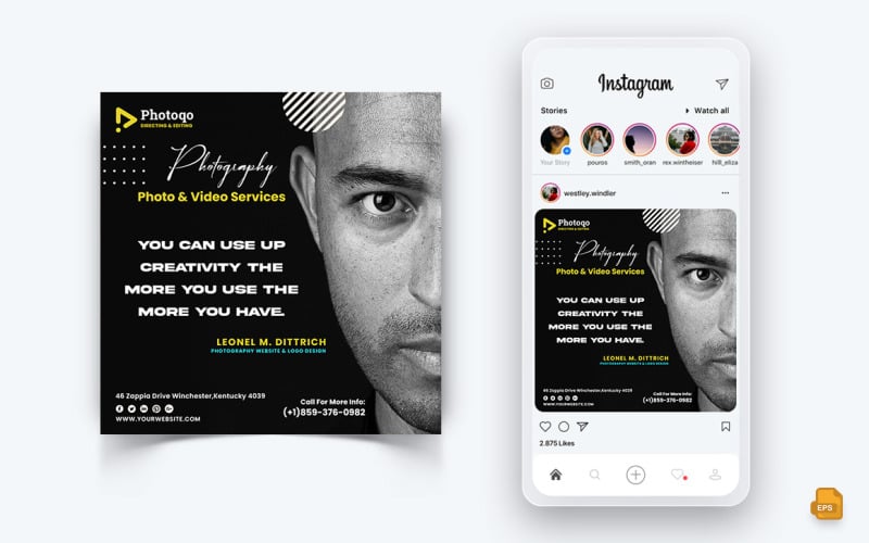 Foto- und Videodienste Social Media Instagram Post Design-16