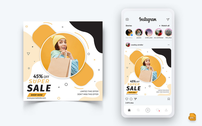 Mode Sale Aanbieding Social Media Instagram Post Design-11