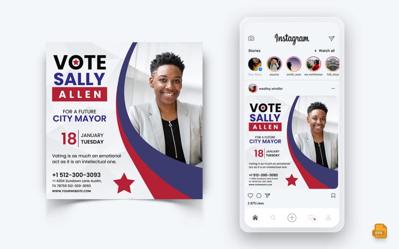 Politische Kampagne Social Media Instagram Post Design-12