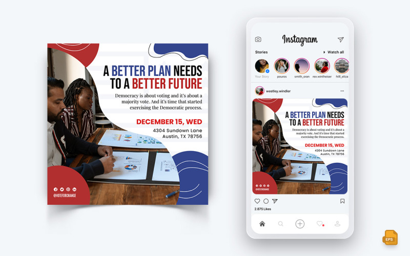 Politische Kampagne Social Media Instagram Post Design-11