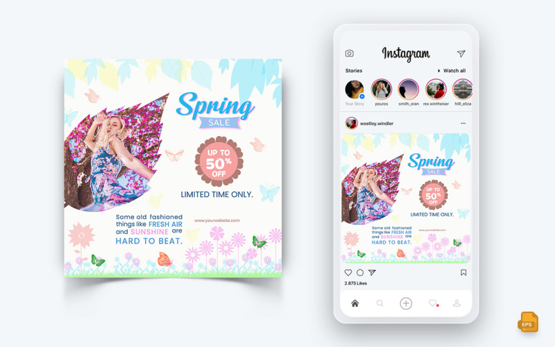 Sezon wiosenny Social Media Instagram Post Design-20