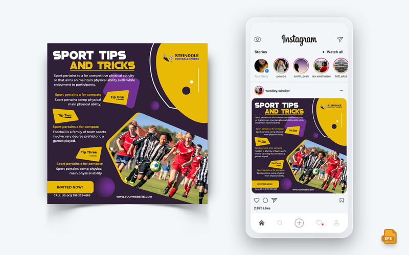 Tornei sportivi Social Media Instagram Post Design-11