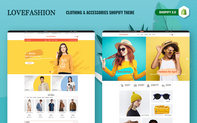 LoveFashion - Магазин модних товарів і аксесуарів. Тема Shopify