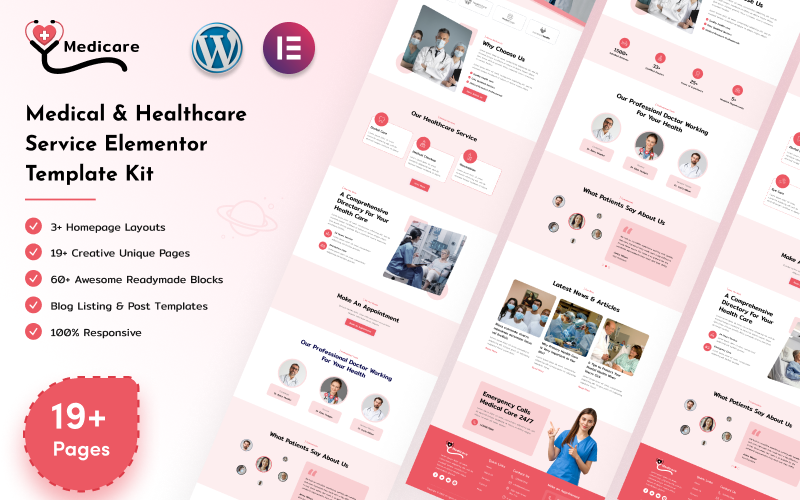 Medicare - 医疗和保健服务 Elementor 模板套件