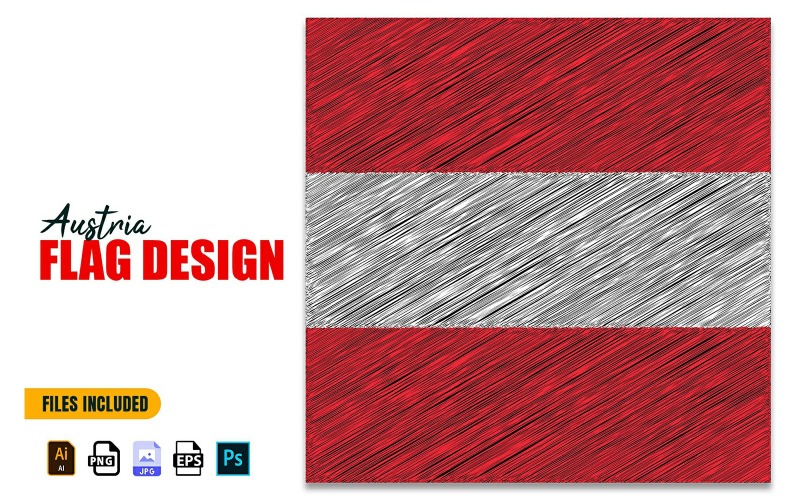 26 oktober Österrike nationaldagen flagga Design Illustration