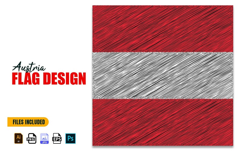 26 ottobre Austria National Day Flag Design Illustration