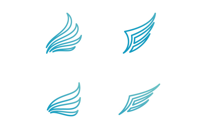 Bird Wing Vector Logo Design Mall V39