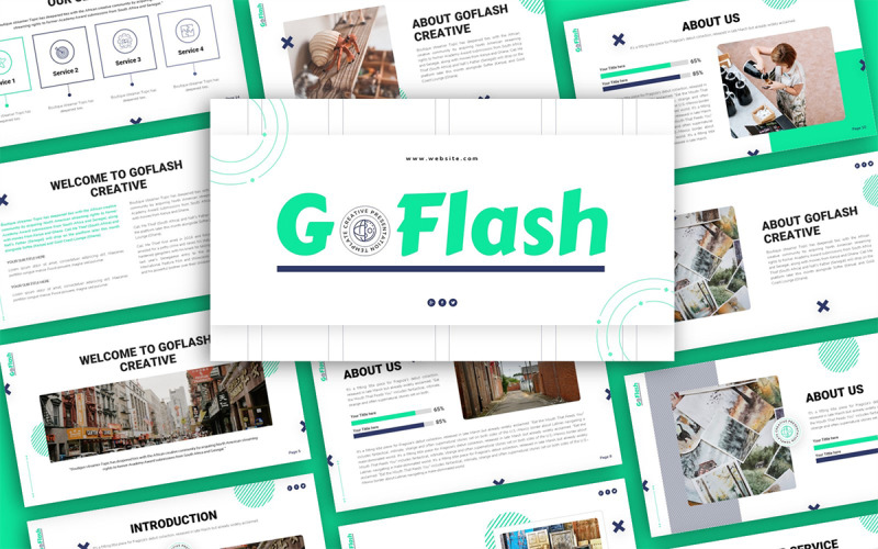 Goflash kreatív többcélú PowerPoint prezentációs sablon