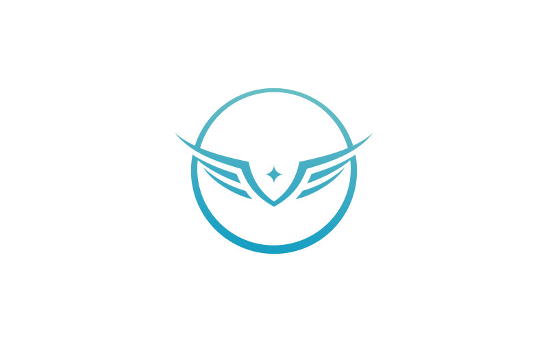 Modèle de conception de logo vectoriel d'aile d'oiseau V24