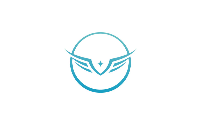 Modello V24 di progettazione di logo di vettore dell'ala dell'uccello
