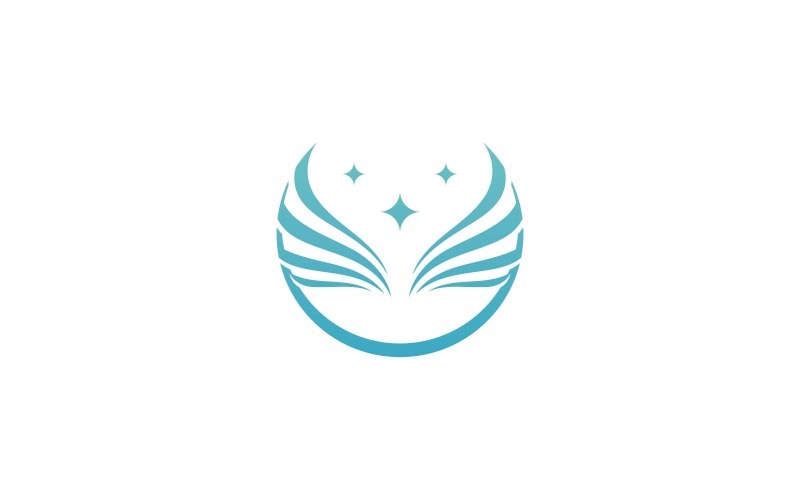 Szablon projektu logo wektor skrzydło ptaka V21