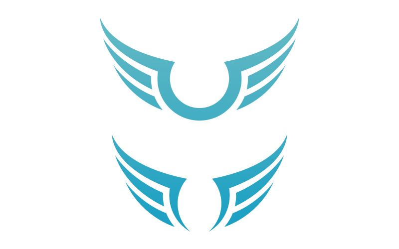 Szablon projektu logo wektor skrzydło ptaka V25