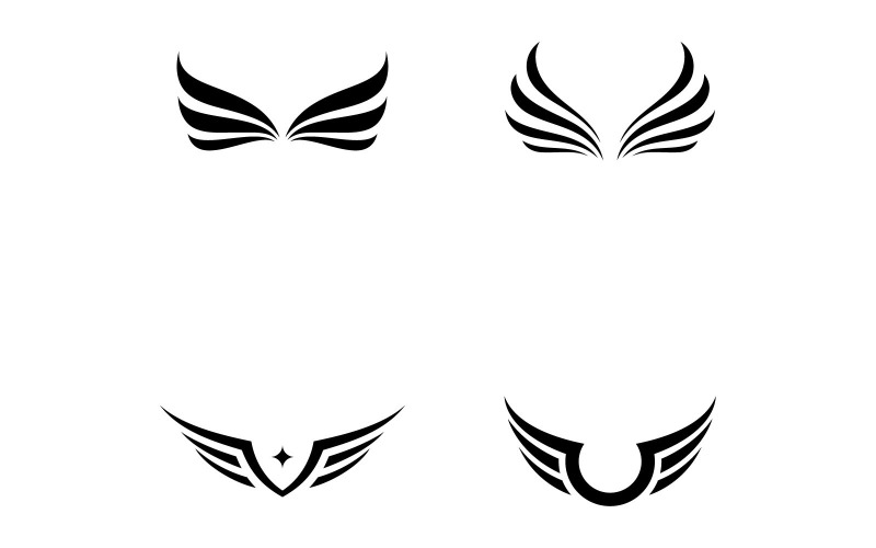 Szablon projektu logo wektor skrzydło ptaka V34
