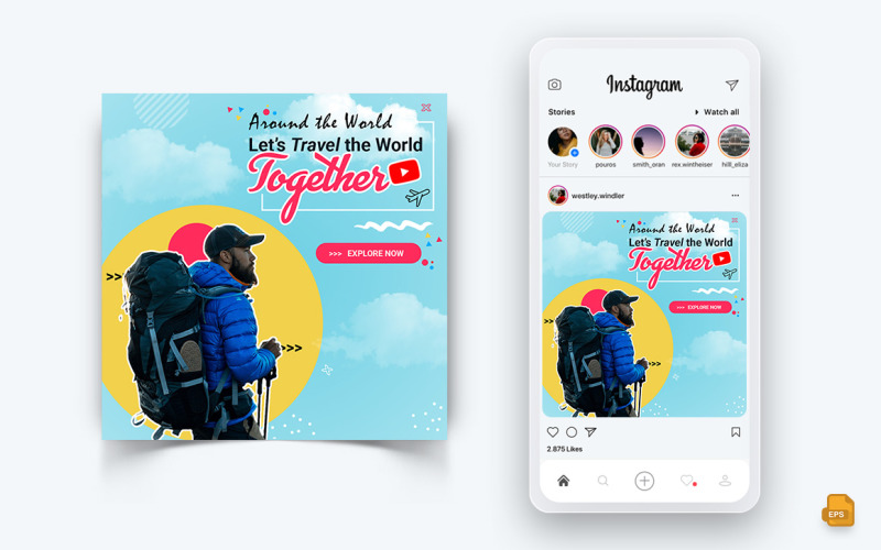 Travel Explorer en Tour Social Media Instagram Post Design-19