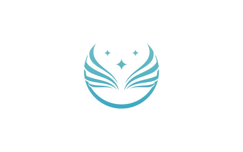 Vogelvleugel Vector Logo ontwerpsjabloon V21