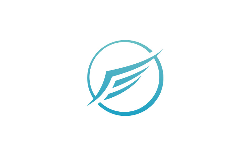 Vogelvleugel Vector Logo ontwerpsjabloon V23